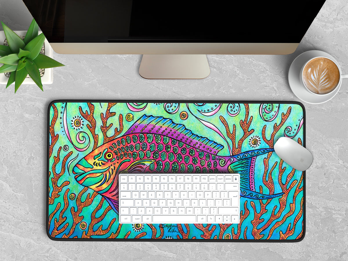Parrot Fish Desk Mat – Stephanie Kiker Designs