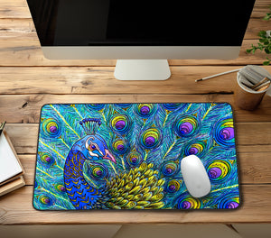 Peacock Desk Mat