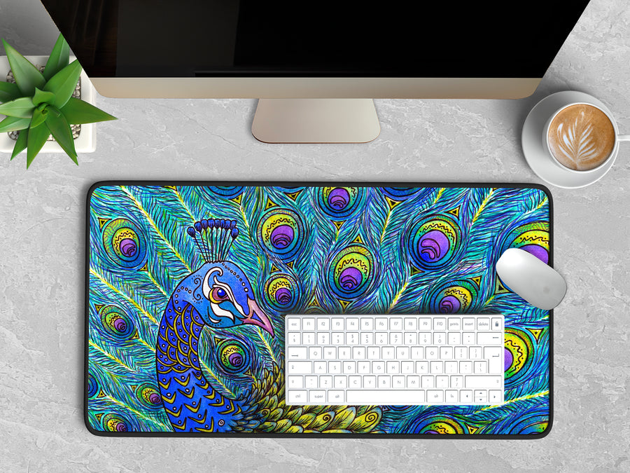 Peacock Desk Mat