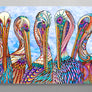 Pelican Party Aluminum Wall Art