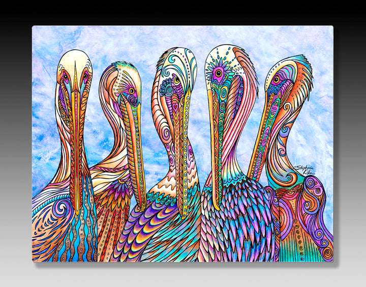 Pelican Party Aluminum Wall Art