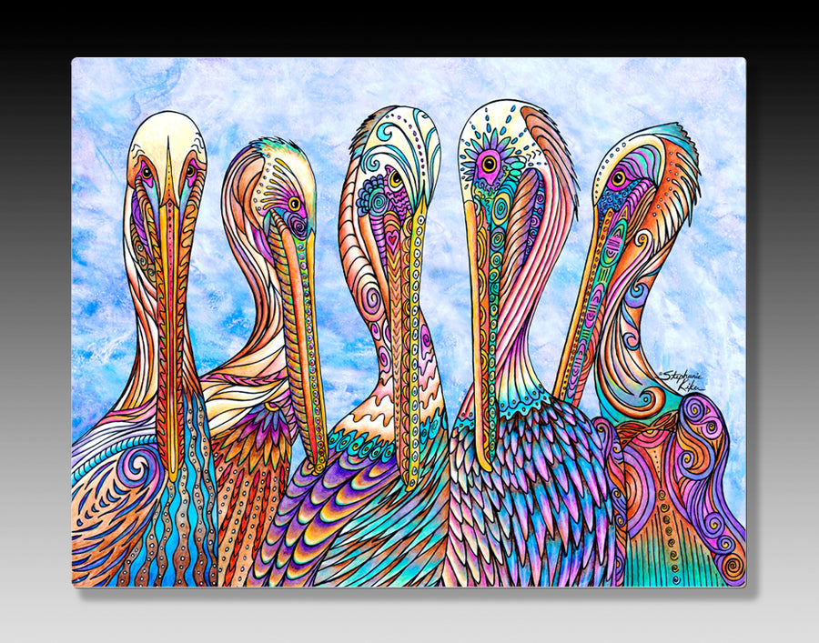 Pelican Party Aluminum Wall Art