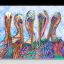 Pelican Party Aluminum Wall Art
