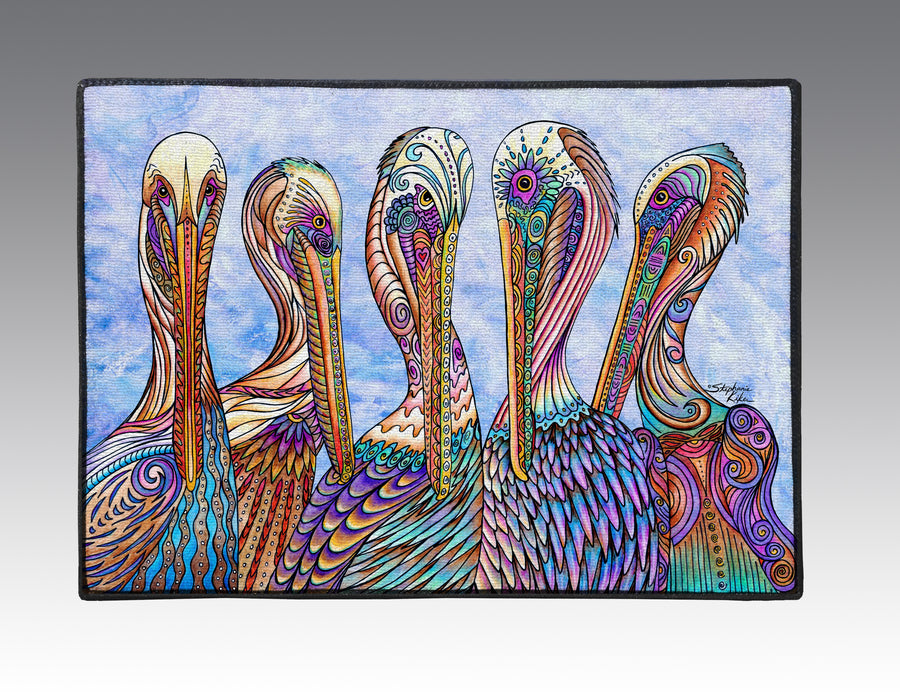 Pelican Party Door Mat