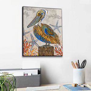 Pelican Perch Wall Art Panel