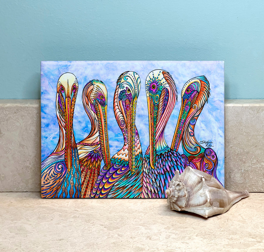 Pelican Party Ceramic Tile