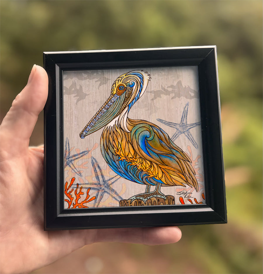 Pelican Perch Framed Art