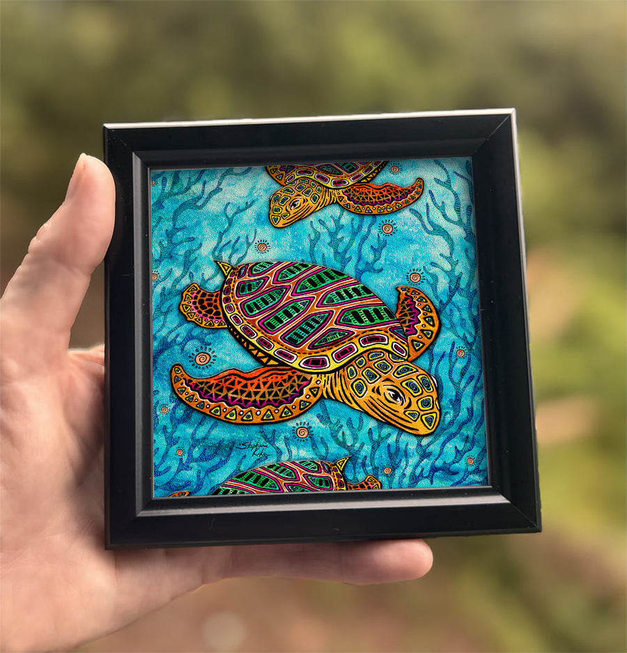 Primitive Loggerhead Framed Art