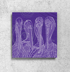 Purple Pelican Party Magnet