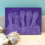 Purple Pelican Party Ceramic Tile