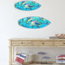 Rainbow Dolphins Surfboard Wall Art