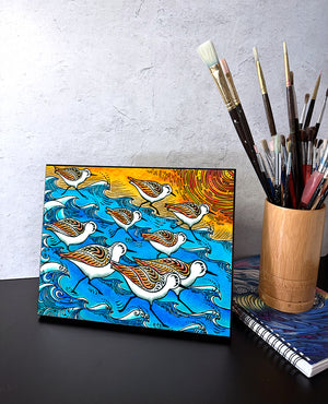 Sanderling Dance Wall Art Panel