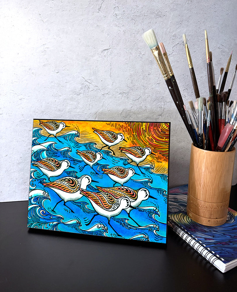 Sanderling Dance Wall Art Panel