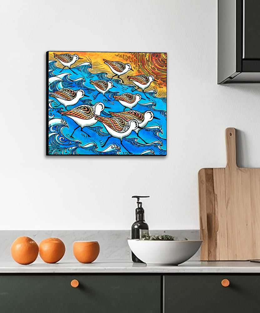 Sanderling Dance Wall Art Panel