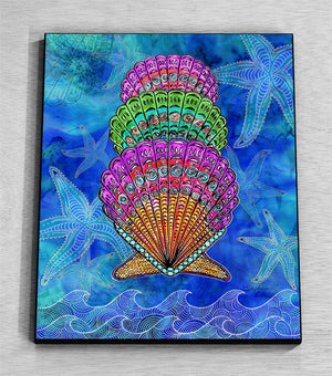 Scallop Shells Wall Art Panel