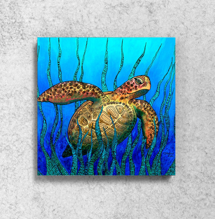 Sea Grass Turtle Magnet