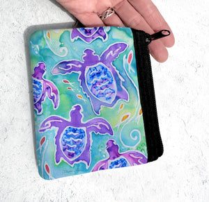 Sea Turtle Swim Coin Bag