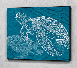 Sea Turtle One Color Wall Art Panel