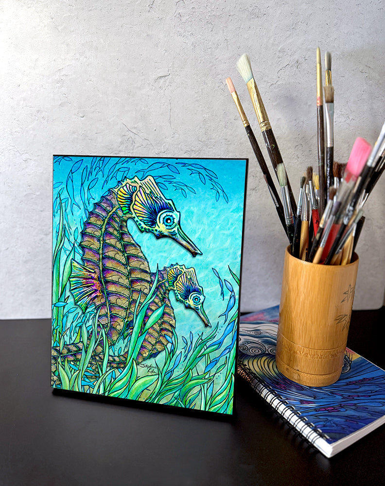 Seahorses Wall Art Panel