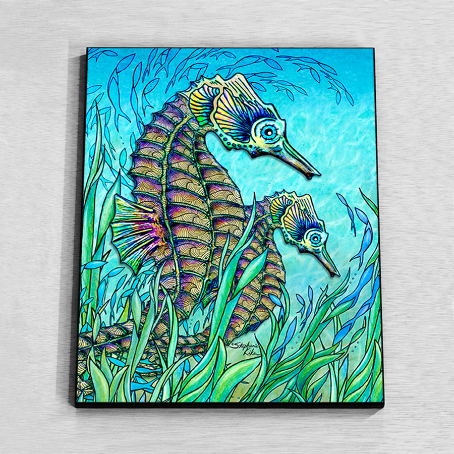 Seahorses Wall Art Panel