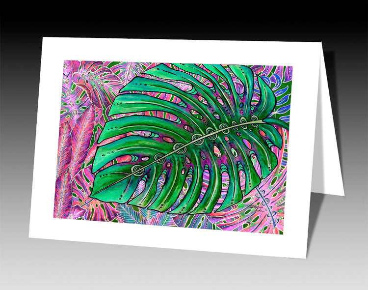Single Monstera Notecard