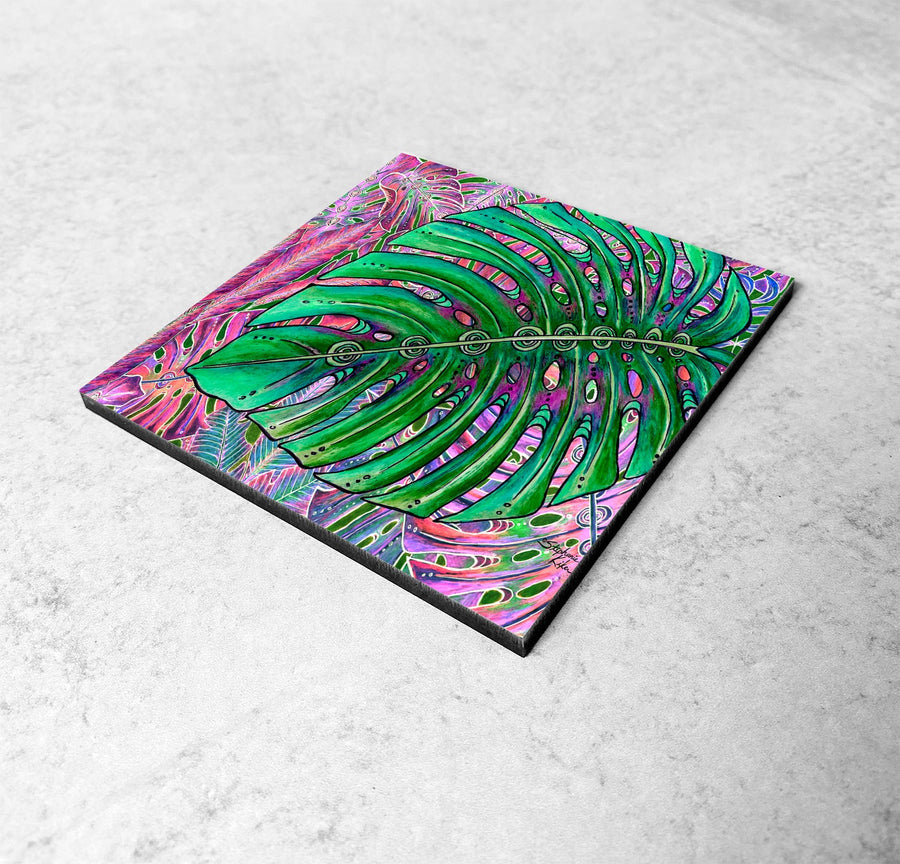 Single Monstera Magnet