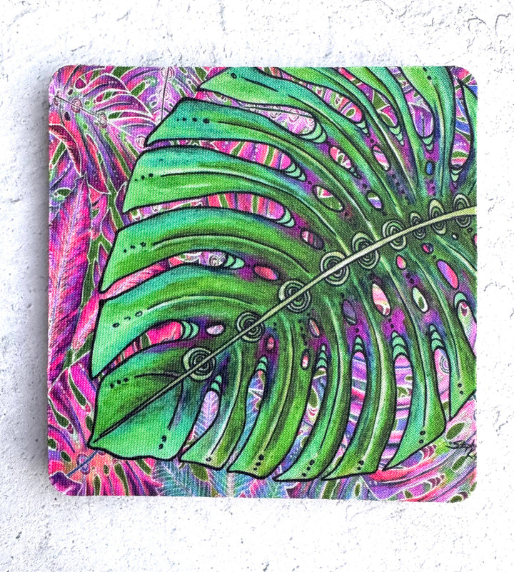 Single Monstera Coaster