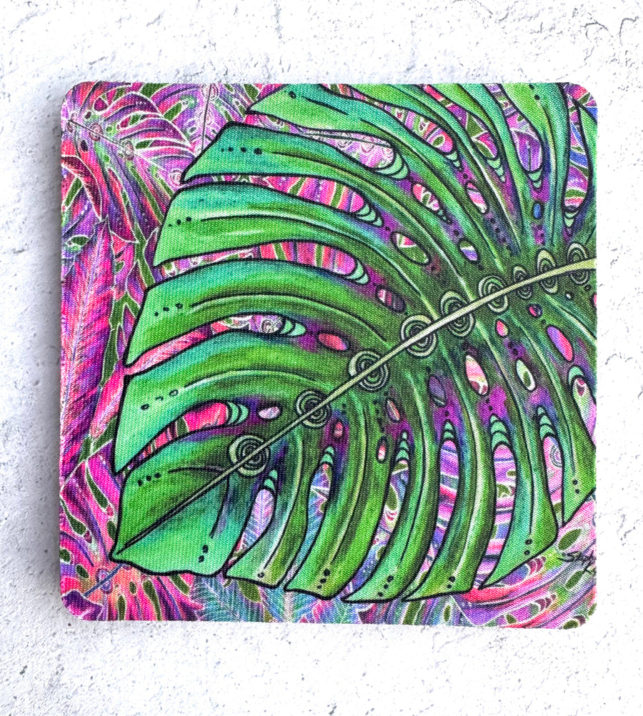Single Monstera Coaster