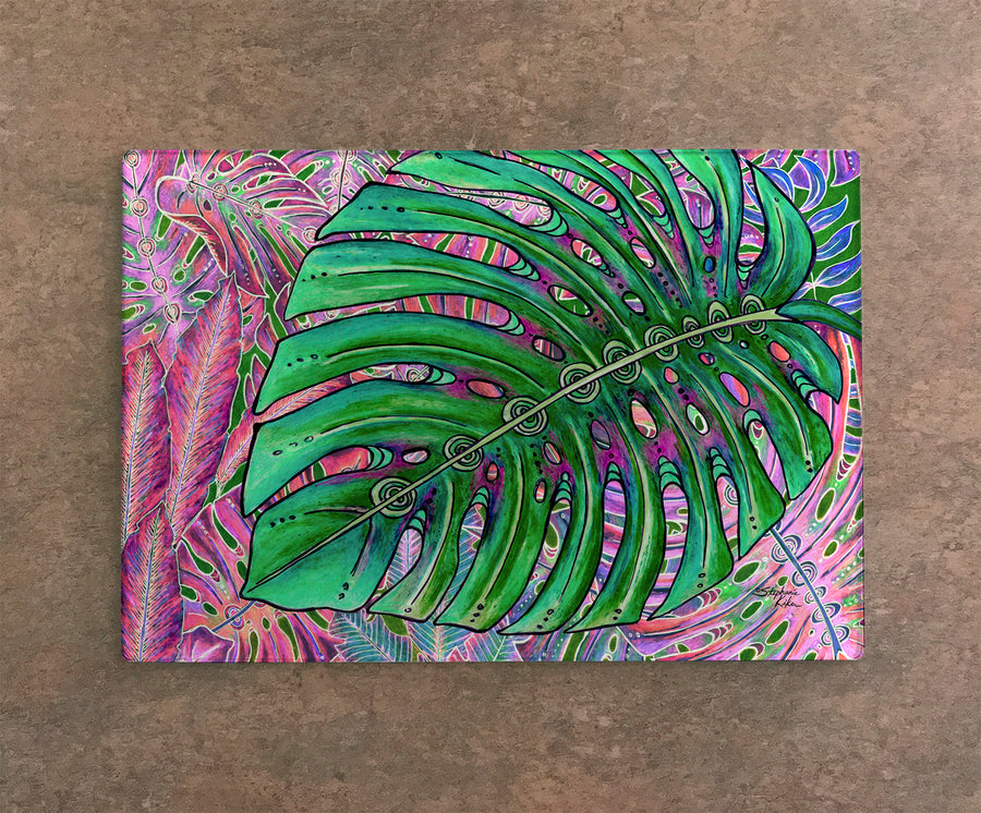 Single Monstera Cutting Board