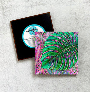 Single Monstera Magnet