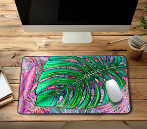 Single Monstera Desk Mat