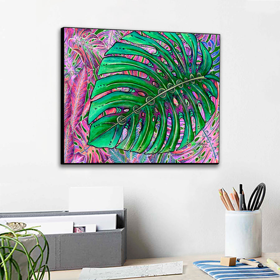 Single Monstera Wall Art Panel