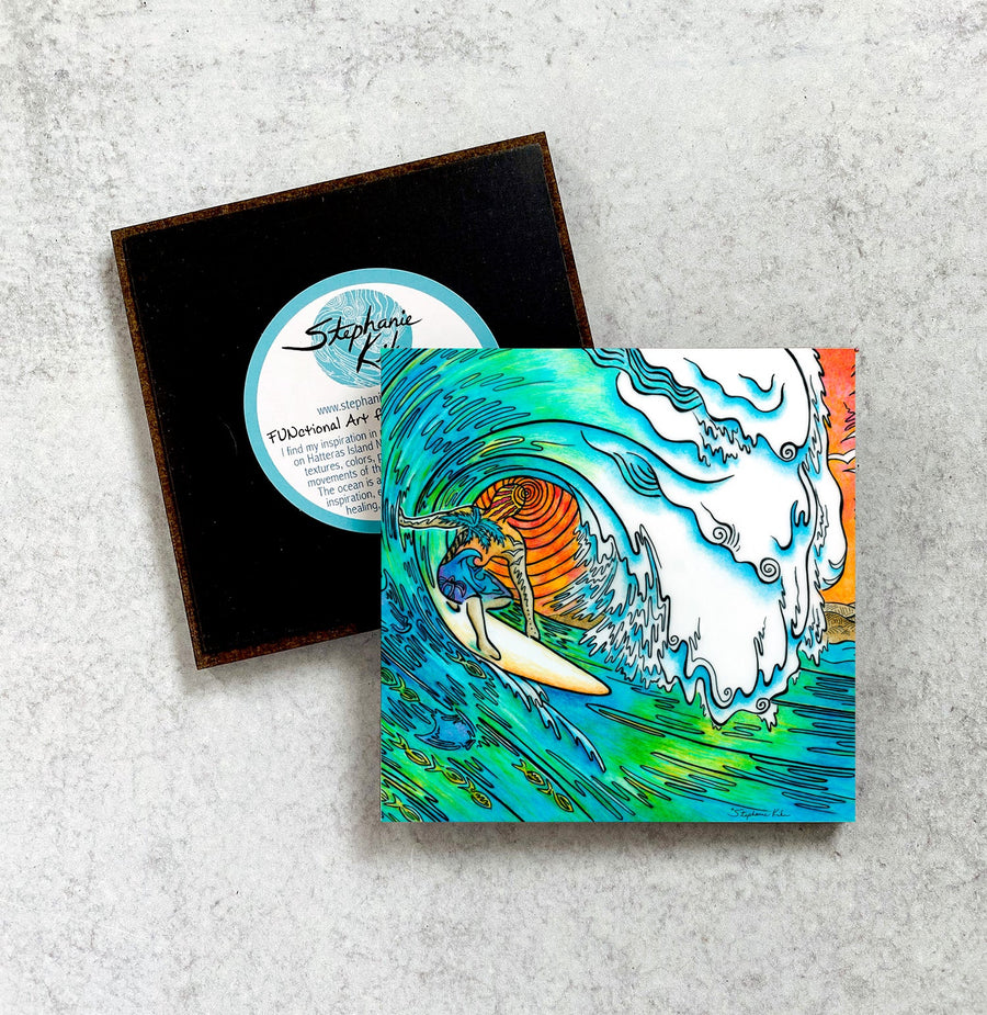 Sunset Surfer Magnet