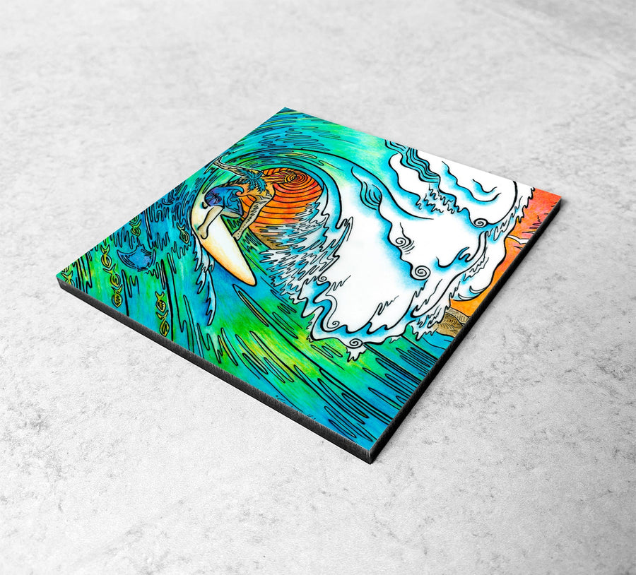 Sunset Surfer Magnet