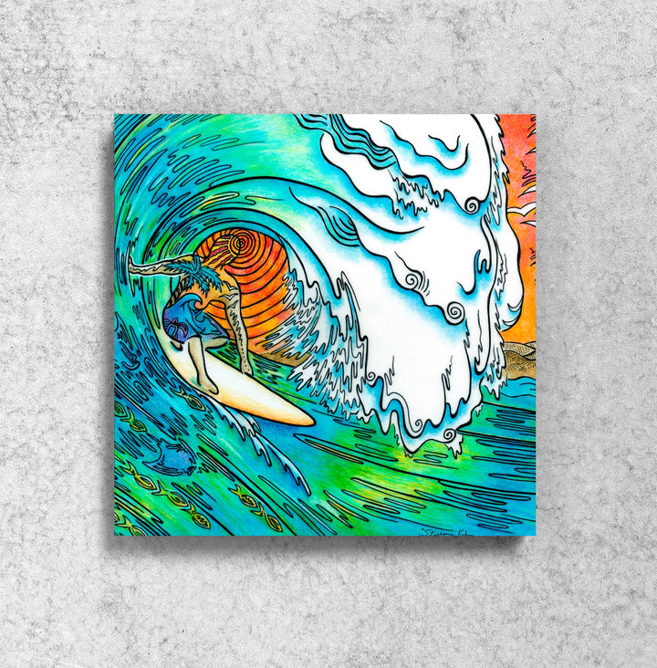 Sunset Surfer Magnet