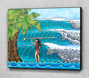 Surfer Girl Wall Art Panel