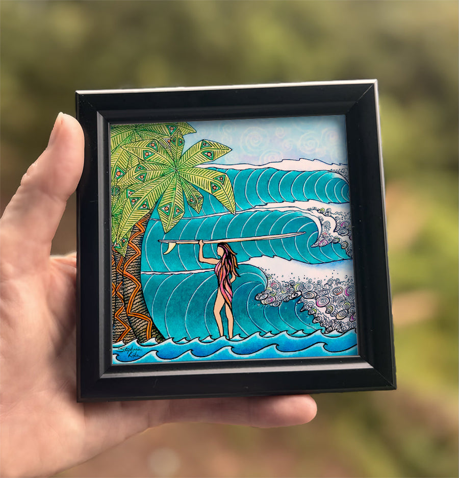 Surfer Girl Framed Art