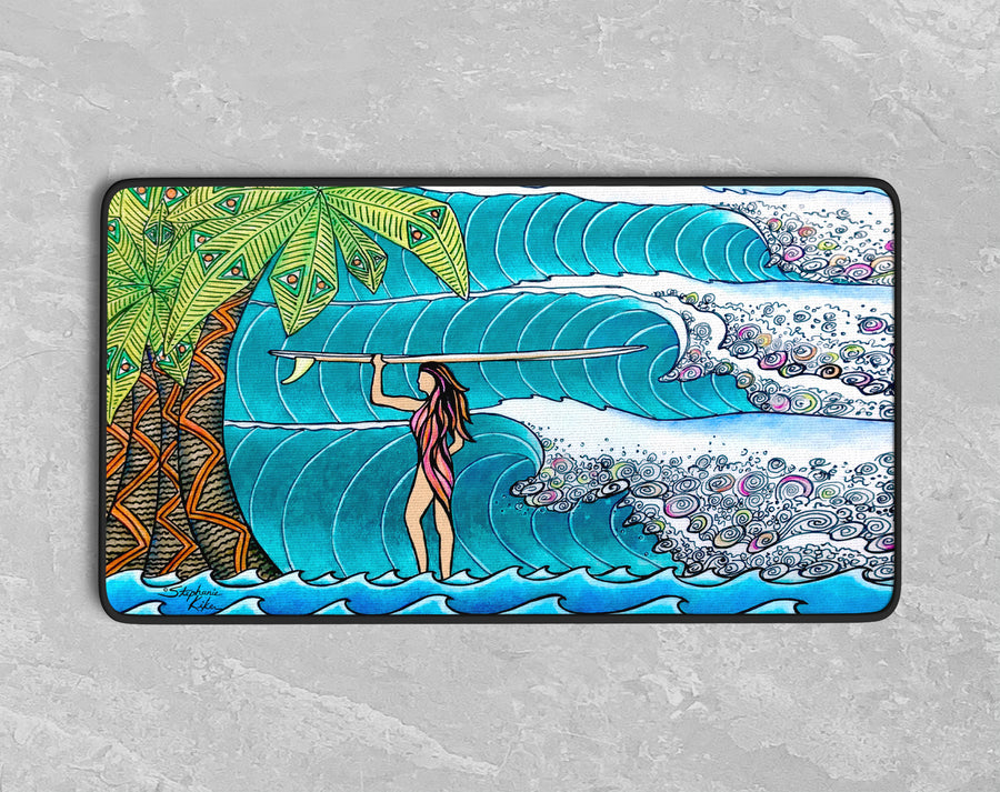 Surfer Girl Desk Mat