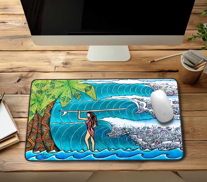 Surfer Girl Desk Mat