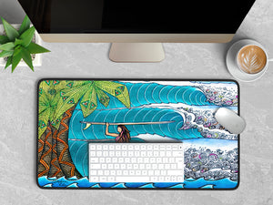 Surfer Girl Desk Mat