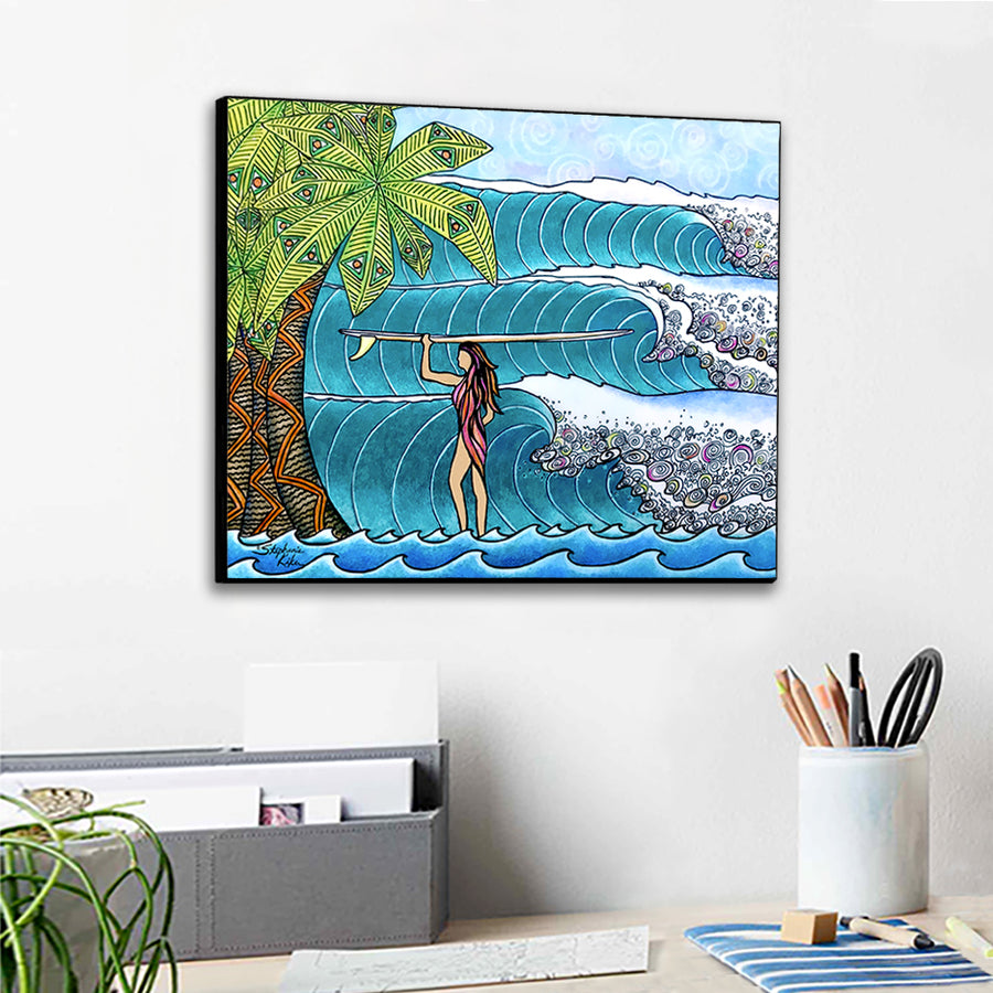 Surfer Girl Wall Art Panel