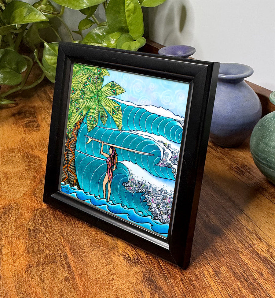 Surfer Girl Framed Art