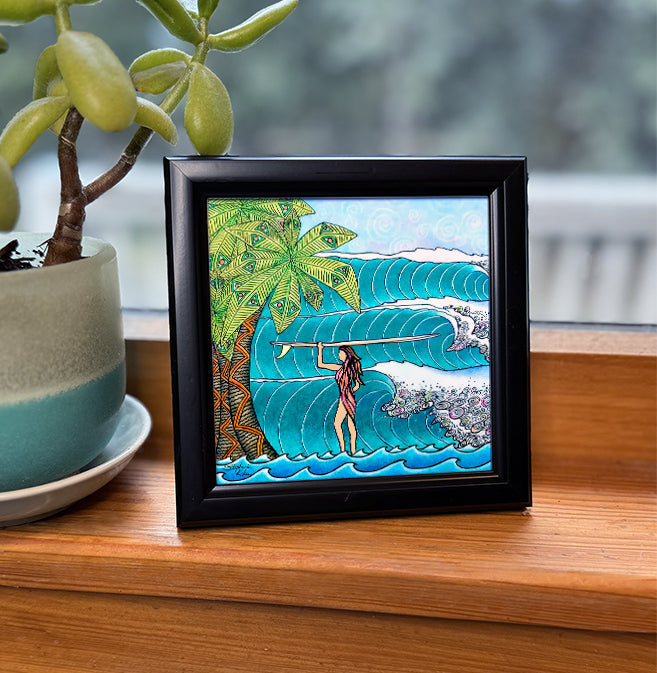 Surfer Girl Framed Art