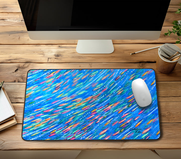 Tropical Fish School Desk Mat