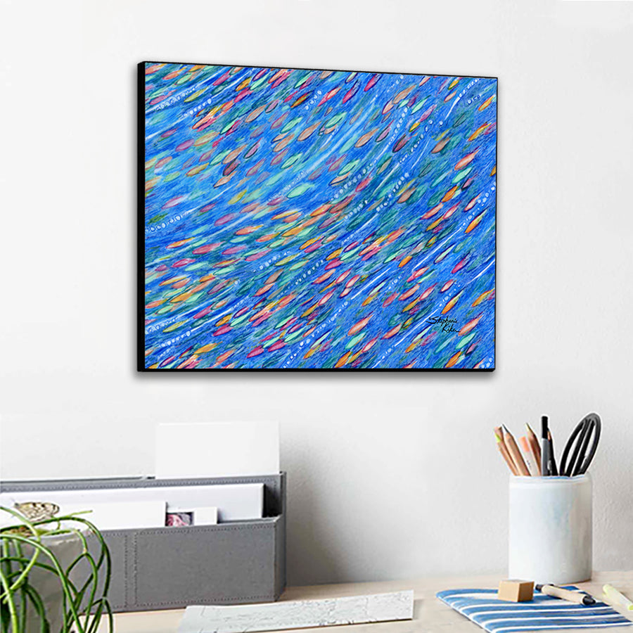 Tropical Fish School Wall Art Panel