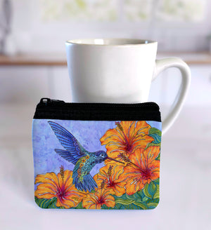 Tropical Hummingbird Coin Bag