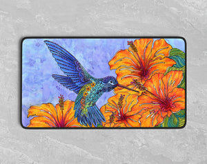 Tropical Hummingbird Desk Mat