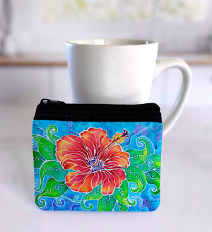 Tropical Hibiscus Coin Bag