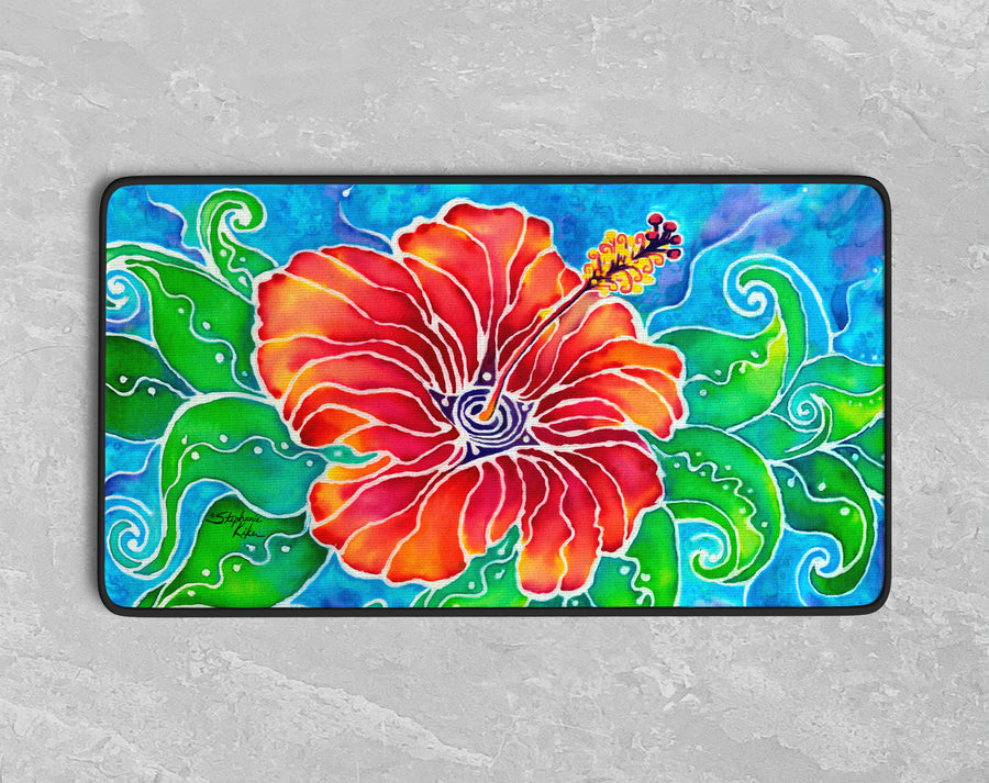 Tropical Hibiscus Desk Mat