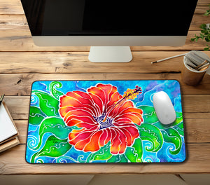 Tropical Hibiscus Desk Mat